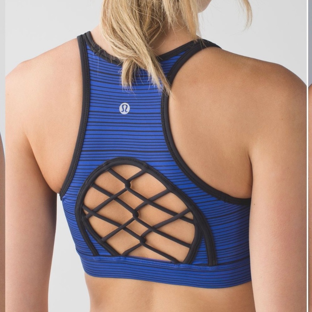 lululemon athletica Blue and Black Sports Bra